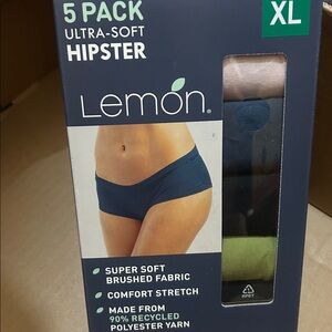 Lemon Ultra-Soft Hipster 5 Pack size XL NWT